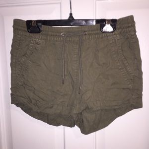 Dark Green Khaki Shorts